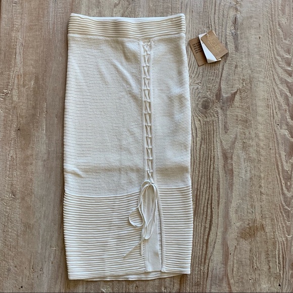 RACHEL Rachel Roy Lace-Up Sweater Skirt - Picture 1 of 6